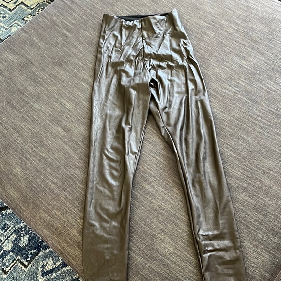 Commando control high waisted faux brown leather pants small - Picture 1 of 2